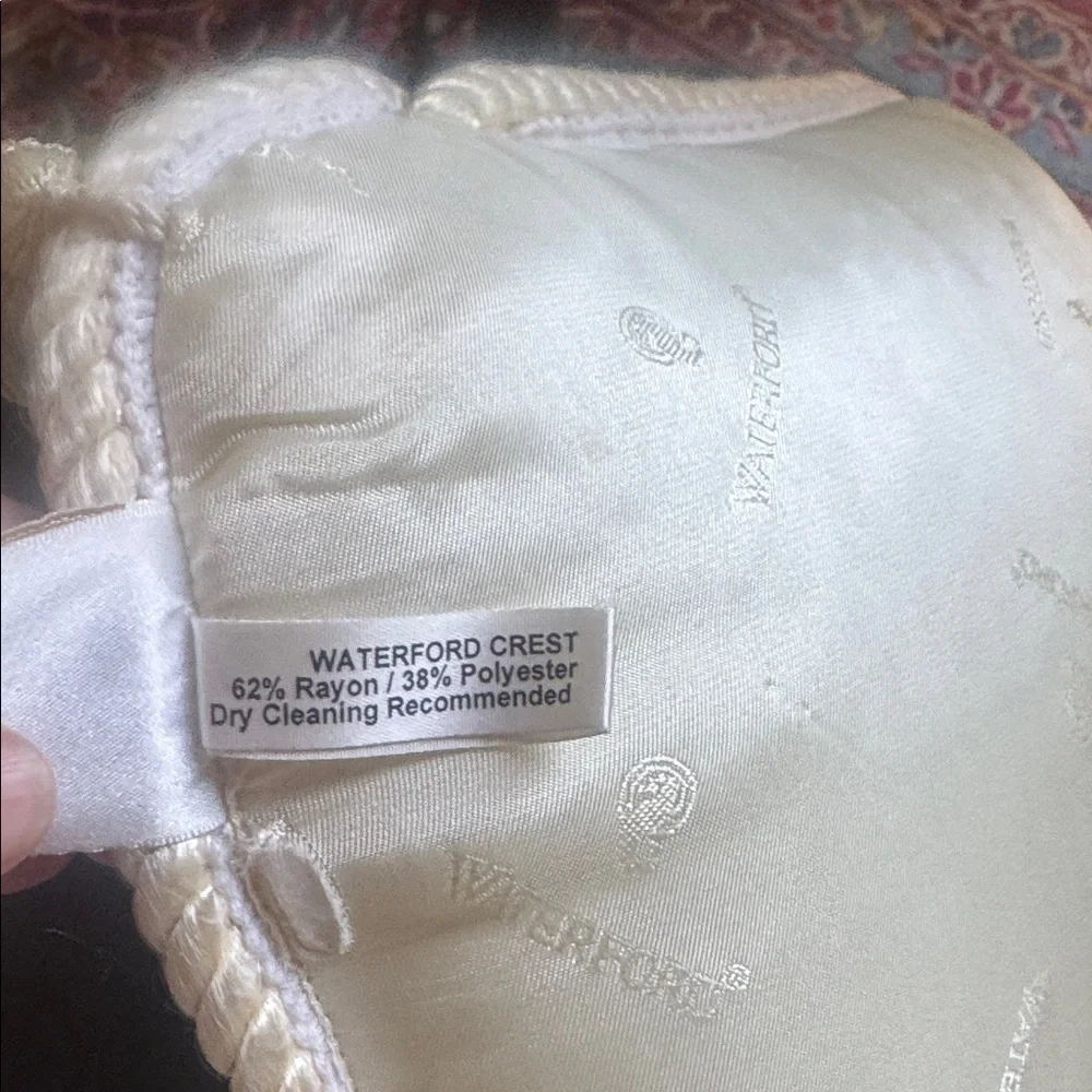 Waterford embroidered pillow with tassels